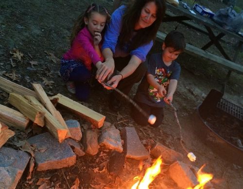 a stone fire ring