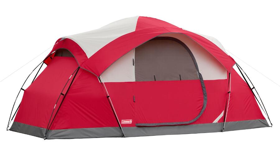 COLEMAN RED/GRAY 4 PERSON DOME TENT NEW!!!!!! 