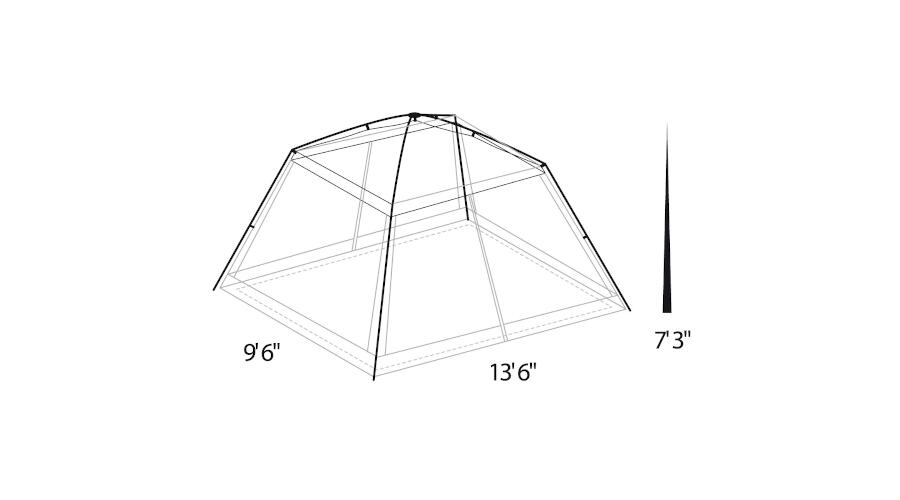The External Frame Screen House With the Dimensions of the