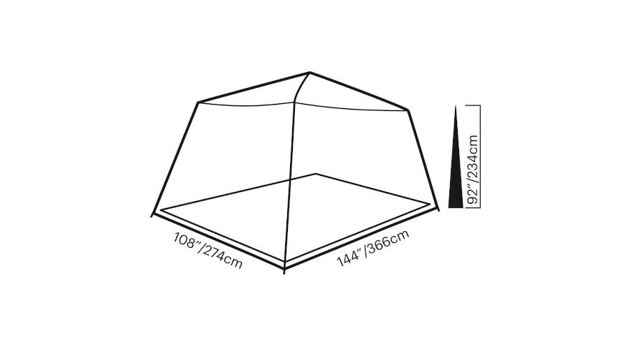 Dimensions of the on the NoBugZone 3-In-1 8