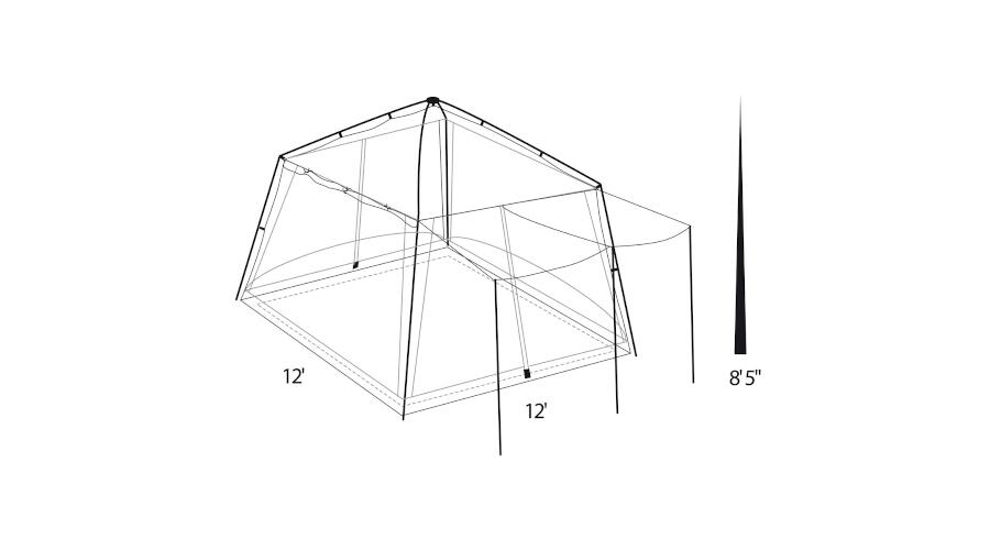 Dimensions of the on the Northern Breeze Screen House 8