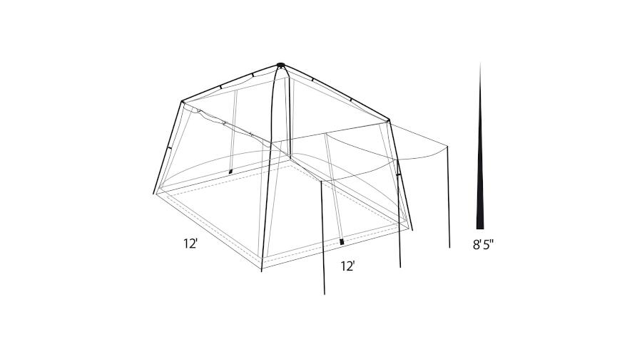 Dimensions of the on the Northern Breeze Screen House 8