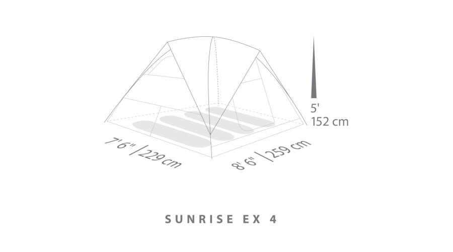Dimensions of the on the Sunrise Ex 4