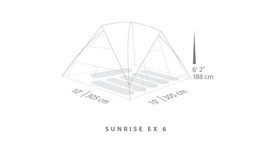 Dimensions of the on the Sunrise Ex 6