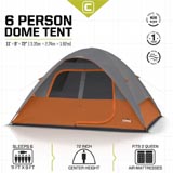 Core Equipment Dome 6 Dome Tent